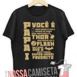 Camiseta super heroi thor batman superman flash Modelo 1 cor