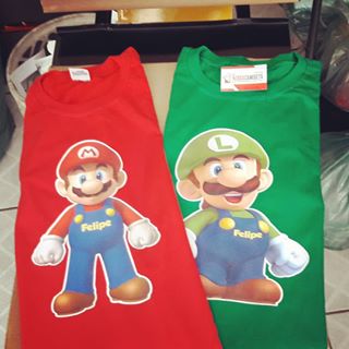Camiseta Aniversário Super Mario E Luigi